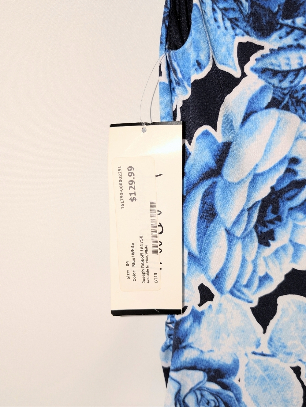 Joseph Ribkoff Blue Floral Patterned Dress - Picture 4 of 6